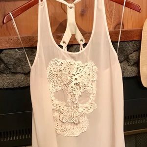 Host pick! Halloween sexy lace skull camisole tank